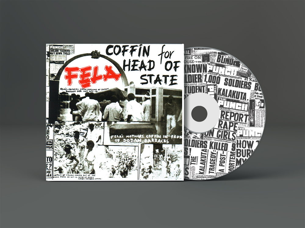 Packaging CD carton reissue Féla Kuti - Afrobeat - Cover design Babatunde Okanlawon Banjoko