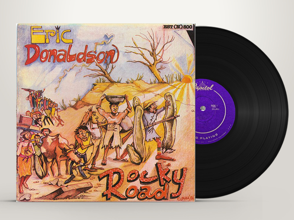 Eric Donaldson - Rocky Road - Reggae record - Cover design Babatunde Banjoko