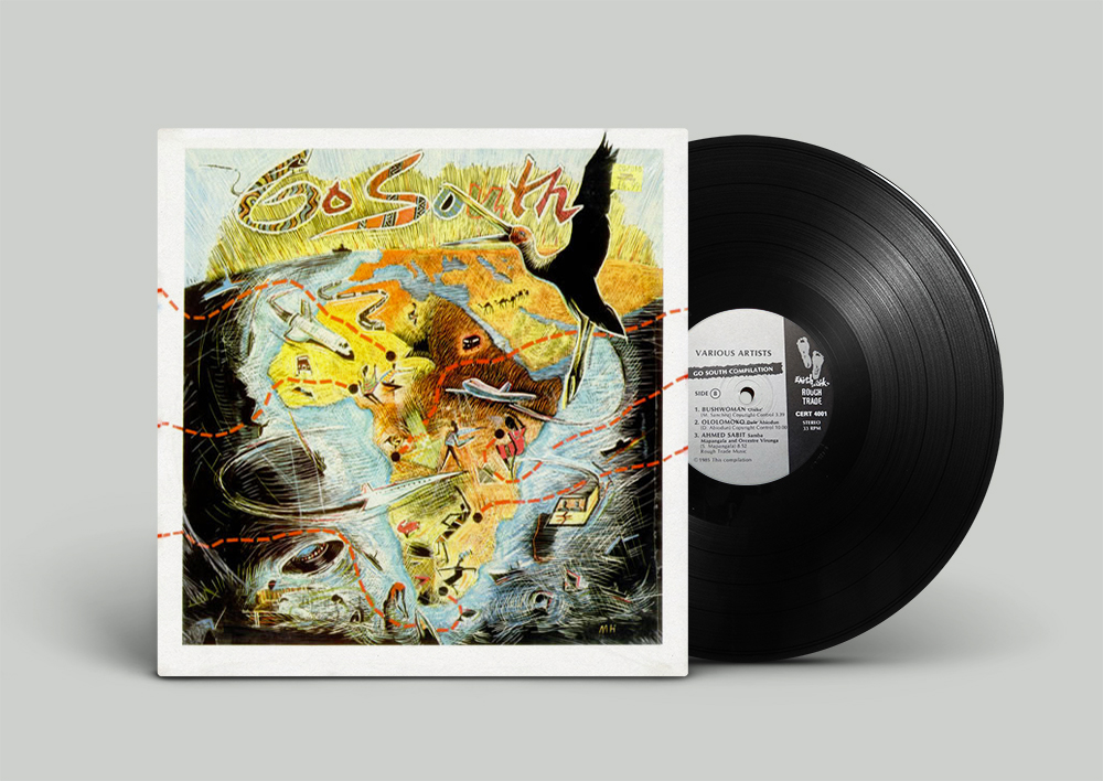 Go South - Compilation Various Artists - Earthworks Records Logo and Label design Babatunde Banjoko