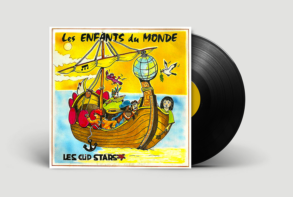 Les Clip Stars - Les Enfants Du Monde, R&B 45 tour - Cover design Babatunde Banjoko