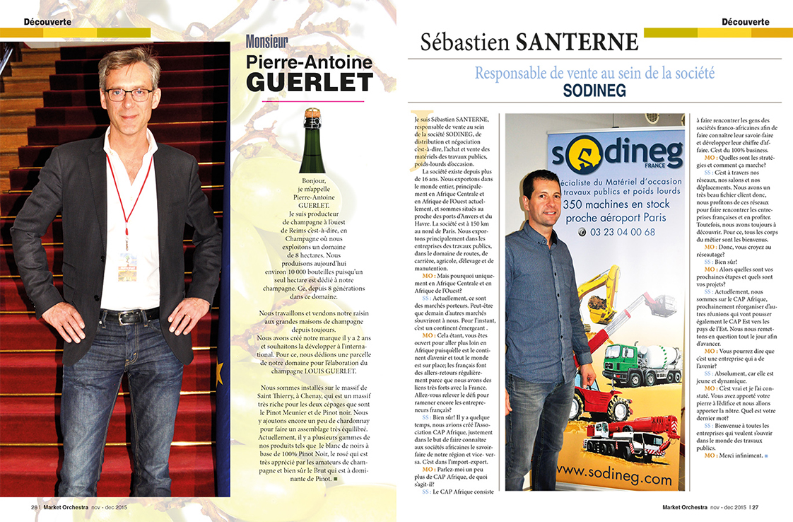 page 26 La société Louis Guerlet et page 27 La société Sodineg