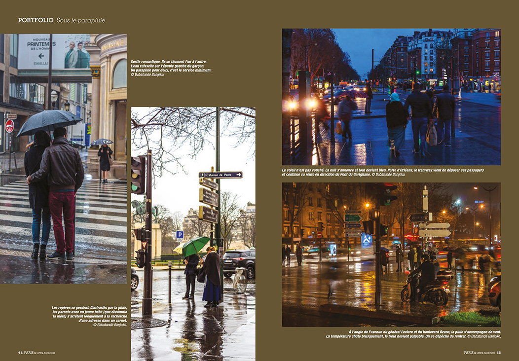 Pages 44-45 Portfolio : Sous le Parapluie, mars 2022