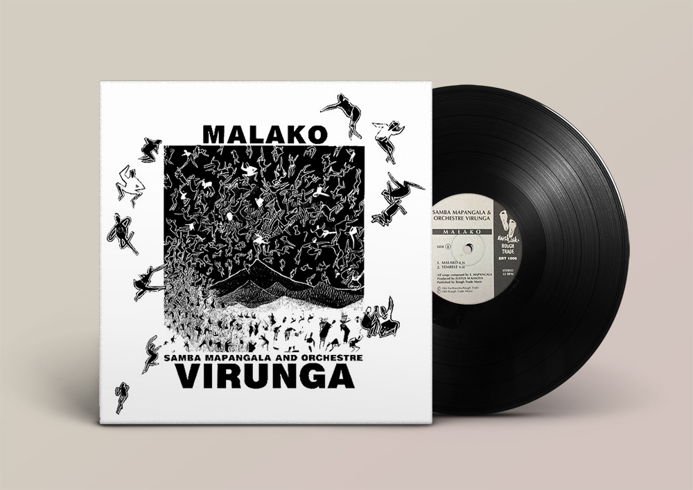 Samba Mapangala Malako - Earthworks Records Logo and Label design Babatunde Banjoko