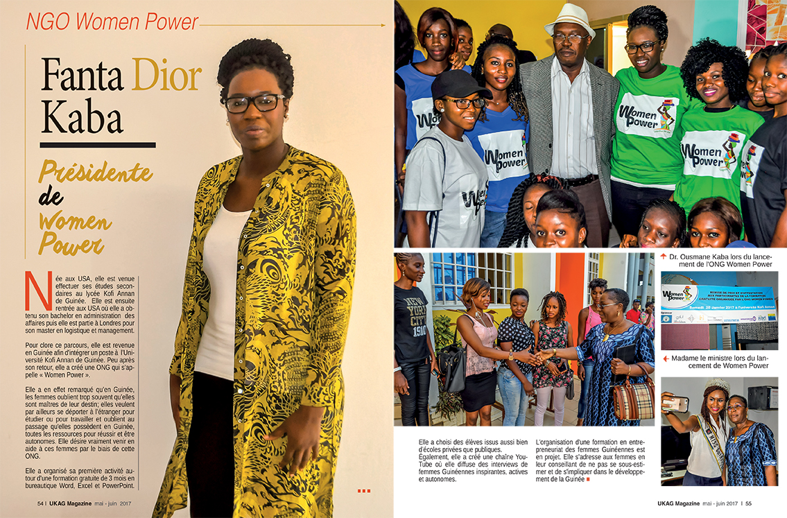 NGO Women power - pages 55-56, édition mai juin 2017