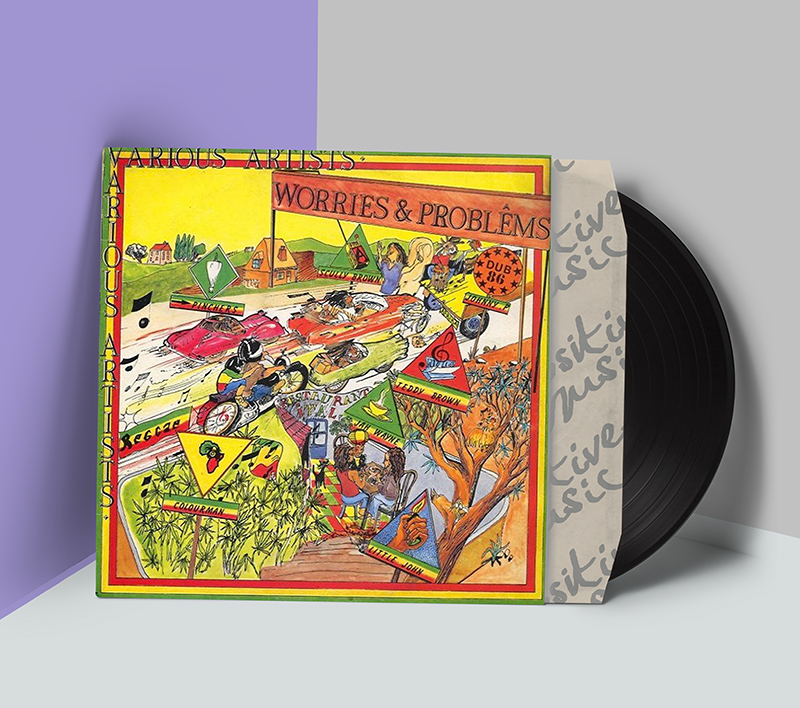 Worries & Problems - Various Artists - Positive Musik Prod Reggae- logo and Label design Babatunde Banjoko