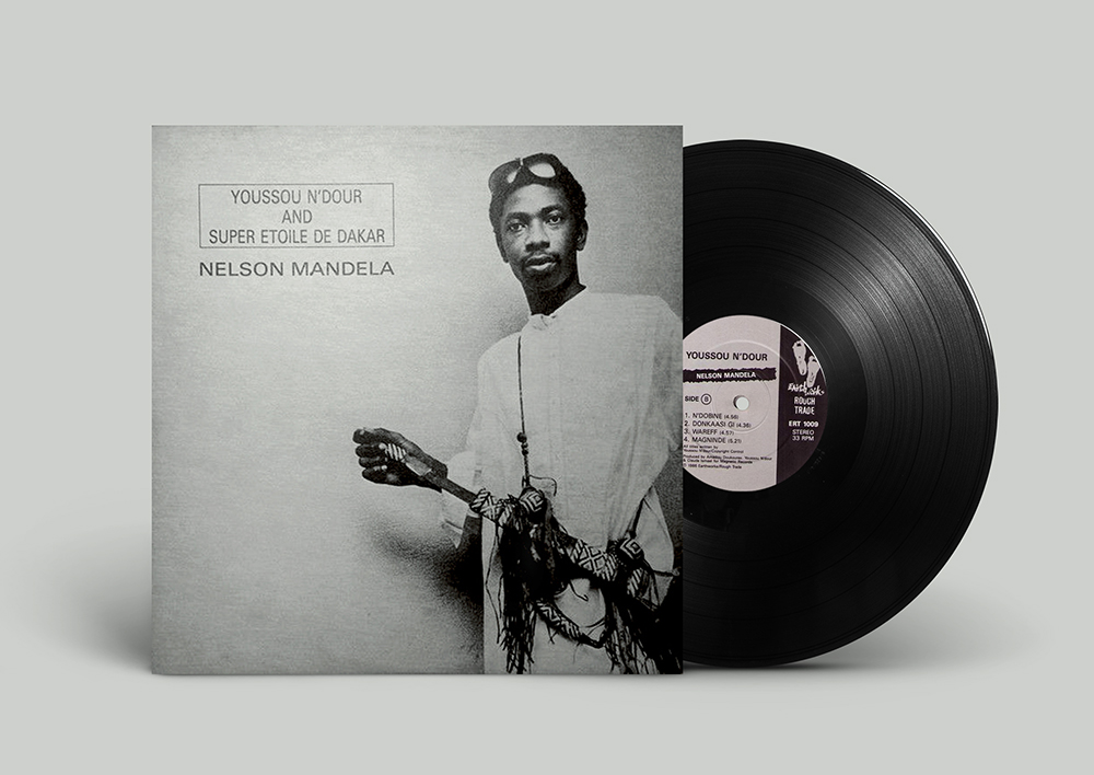 Youssou N'Ndour - Nelson Mandela - Original release, Earthworks Records Logo and Label design Babatunde Banjoko