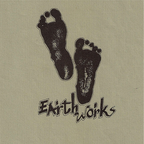 Earthworks record company original logo and label, design by Babatunde Banjoko