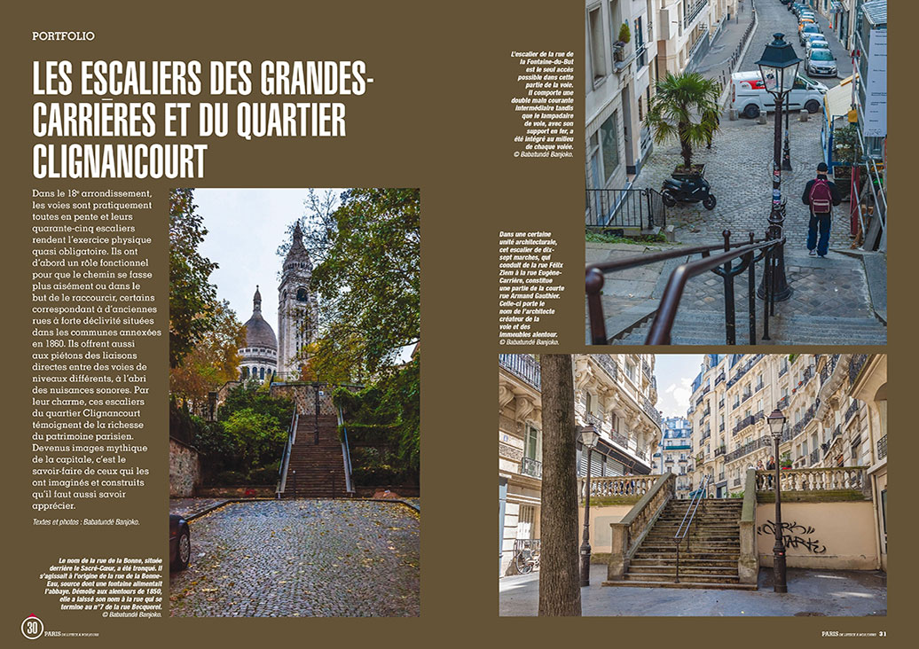Pages 30-31 : Les escaliers des grandes carrières et du quartier Montmartre, Déc, 2021