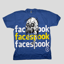 Face Spook - blue T Shirt