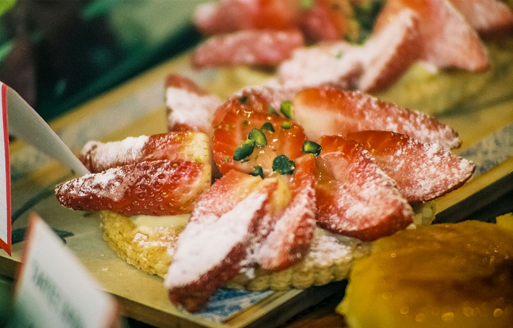 Tarte aux fraise pistaches